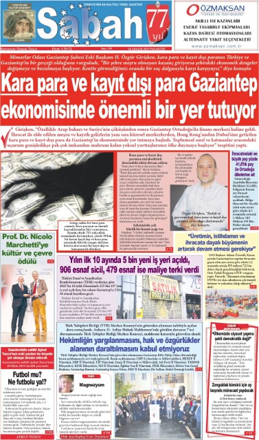 04 Aralık 2023 Gaziantep Sabah Gazetesi