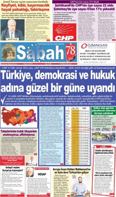 02 Nisan 2024 Gaziantep Sabah Gazetesi