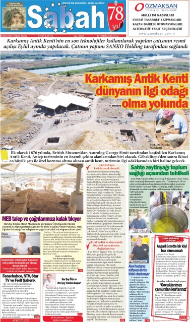 16 Temmuz 2024 Gaziantep Sabah Gazetesi