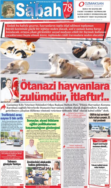 23 Temmuz 2024 Gaziantep Sabah Gazetesi
