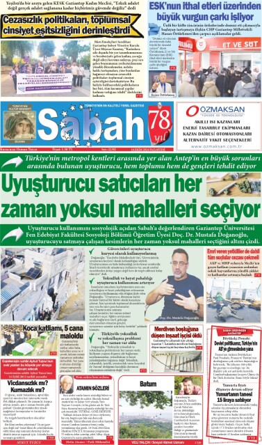 14 Ekim 2024 Gaziantep Sabah Gazetesi