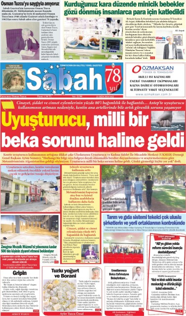 22 Ekim 2024 Gaziantep Sabah Gazetesi