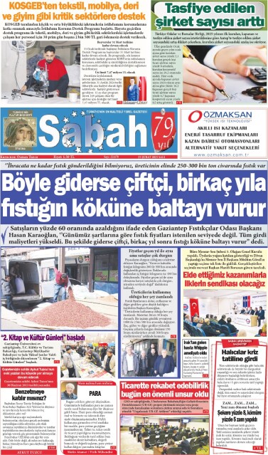 25 Şubat 2025 Gaziantep Sabah Gazetesi