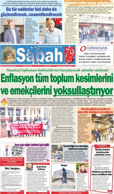 05 Mayıs 2025 Gaziantep Sabah Gazetesi