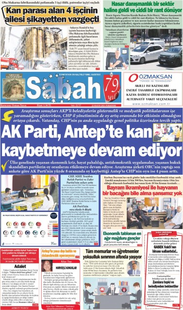 22 Mayıs 2025 Gaziantep Sabah Gazetesi