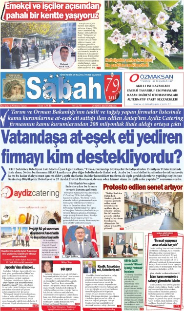 29 Mayıs 2025 Gaziantep Sabah Gazetesi