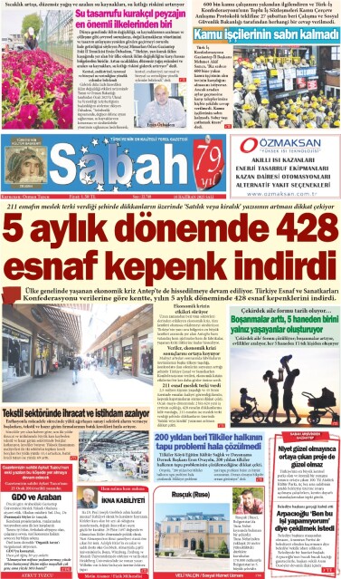 10 Haziran 2025 Gaziantep Sabah Gazetesi