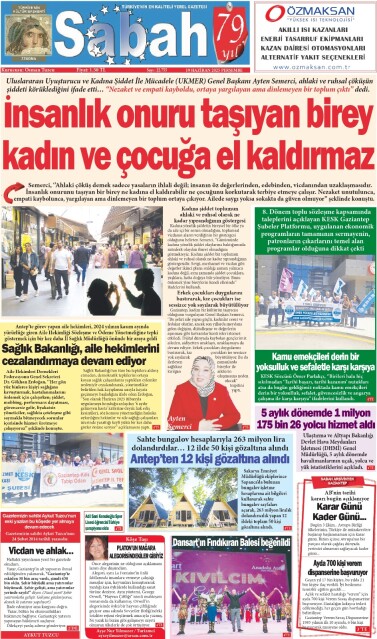 19 Haziran 2025 Gaziantep Sabah Gazetesi