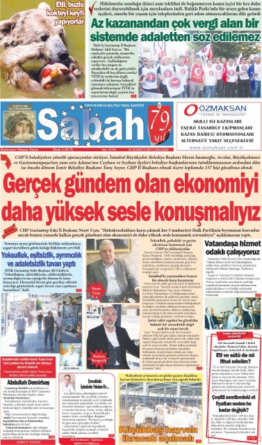 02 Temmuz 2025 Gaziantep Sabah Gazetesi