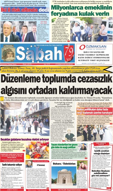 07 Temmuz 2025 Gaziantep Sabah Gazetesi