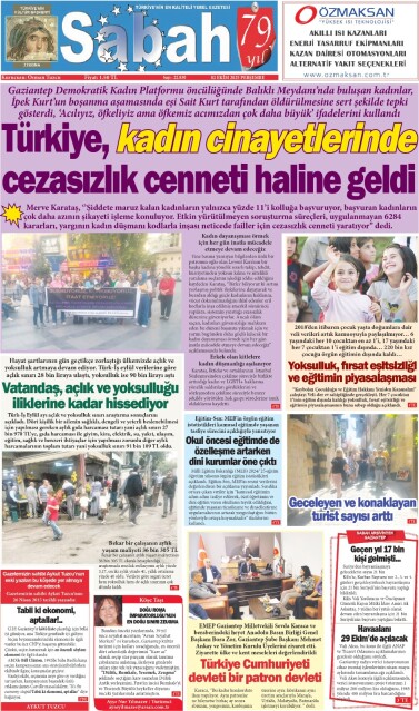 02 Ekim 2025 Gaziantep Sabah Gazetesi