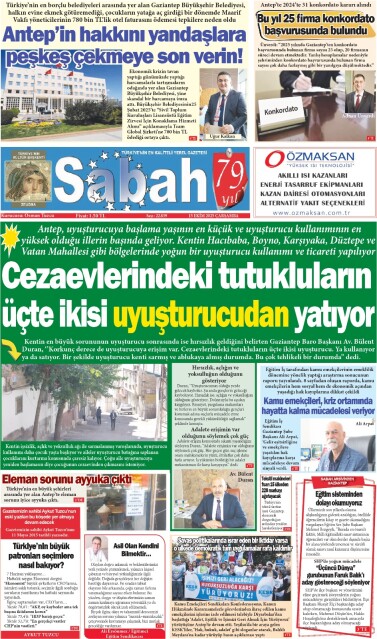 15 Ekim 2025 Gaziantep Sabah Gazetesi