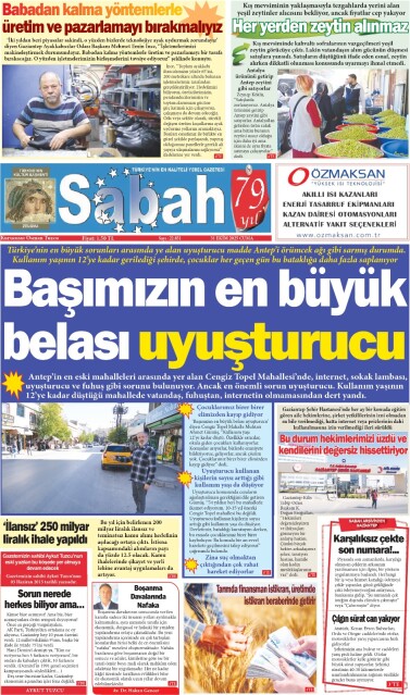 31 Ekim 2025 Gaziantep Sabah Gazetesi