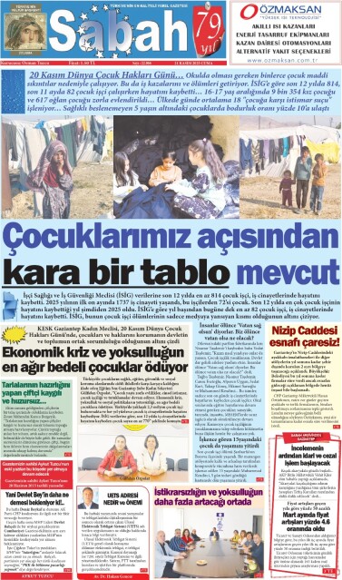 21 Kasım 2025 Gaziantep Sabah Gazetesi