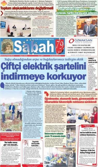 09 Aralık 2025 Gaziantep Sabah Gazetesi
