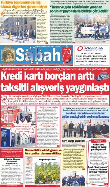 12 Ocak 2026 Gaziantep Sabah Gazetesi