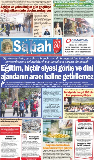 18 Şubat 2026 Gaziantep Sabah Gazetesi
