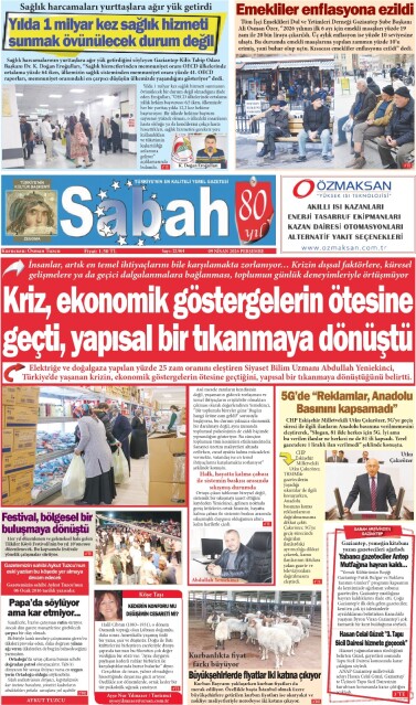 09 Nisan 2026 Gaziantep Sabah Gazetesi