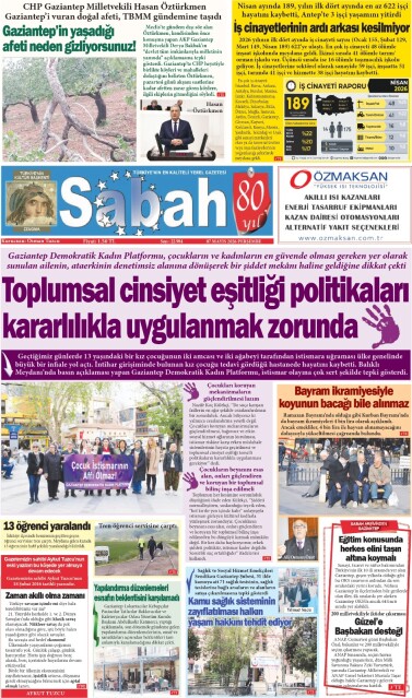 07 Mayıs 2026 Gaziantep Sabah Gazetesi