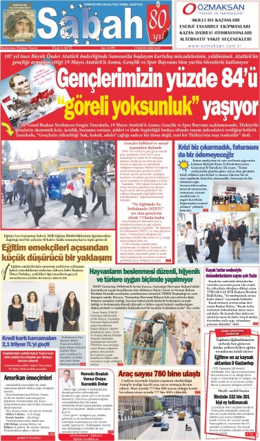 19 Mayıs 2026 Gaziantep Sabah Gazetesi