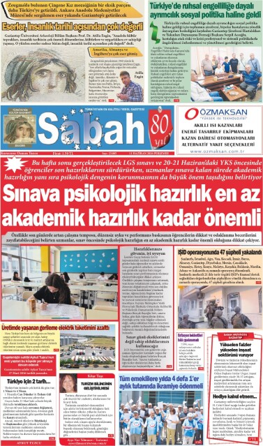 11 Haziran 2026 Gaziantep Sabah Gazetesi