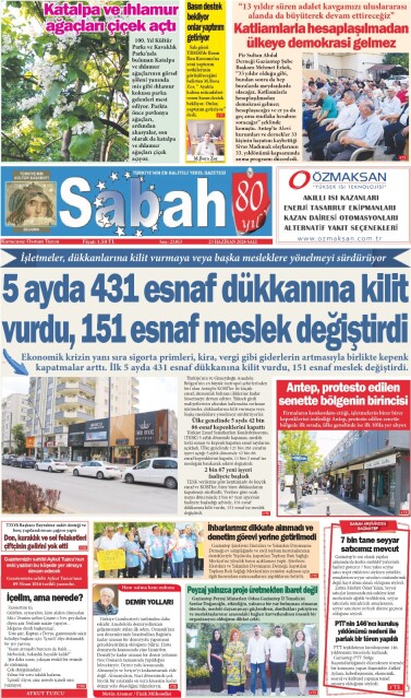 23 Haziran 2026 Gaziantep Sabah Gazetesi