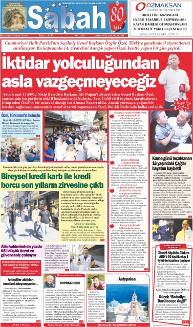 29 Haziran 2026 Gaziantep Sabah Gazetesi