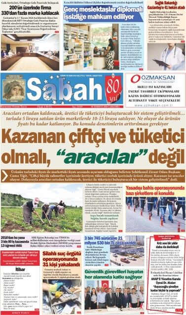 01 Temmuz 2026 Gaziantep Sabah Gazetesi