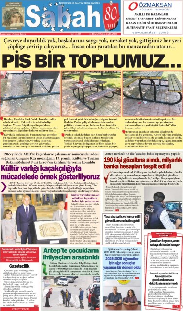 15 Temmuz 2026 Gaziantep Sabah Gazetesi