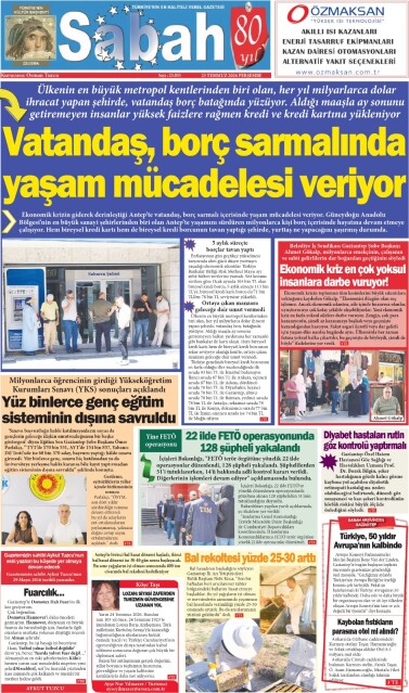 23 Temmuz 2026 Gaziantep Sabah Gazetesi