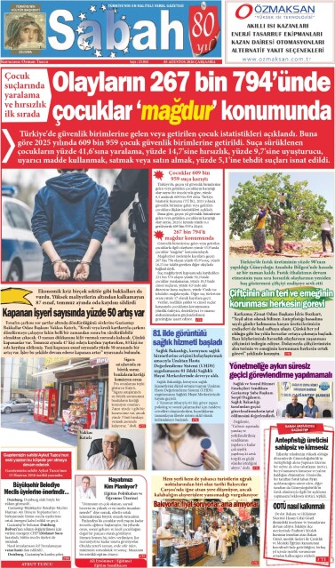 05 Ağustos 2026 Gaziantep Sabah Gazetesi