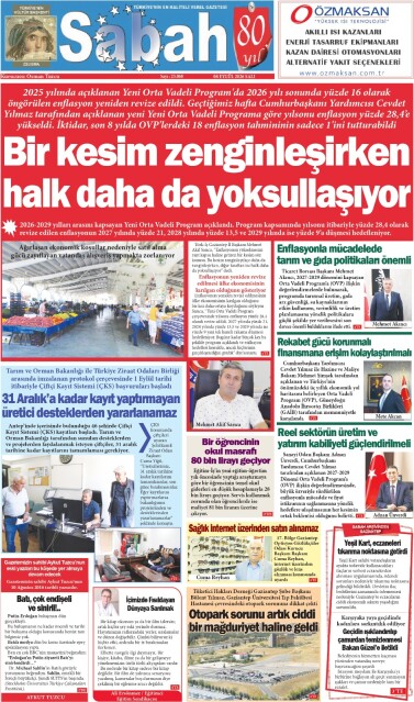 08 Eylül 2026 Gaziantep Sabah Gazetesi