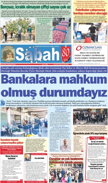 09 Eylül 2026 Gaziantep Sabah Gazetesi