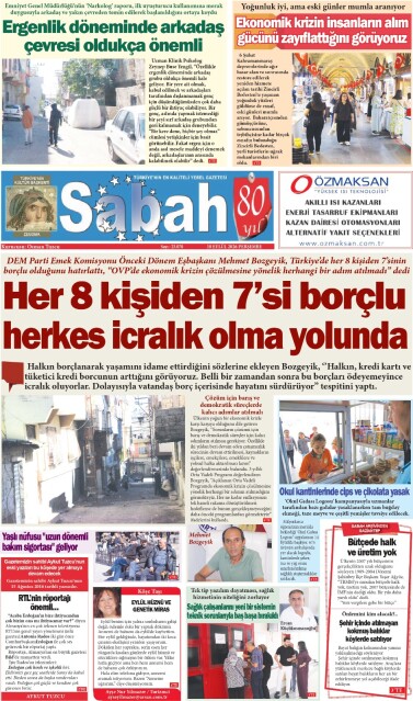 10 Eylül 2026 Gaziantep Sabah Gazetesi
