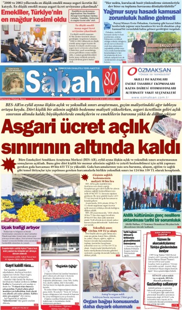 16 Eylül 2026 Gaziantep Sabah Gazetesi