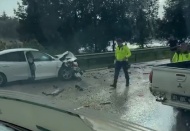 Otoyolda 3 zincirleme kaza: 10 yaralı