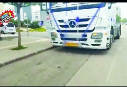 Konvoy oluşturarak çevreyi rahatsız 3 çekiciye ceza kesildi