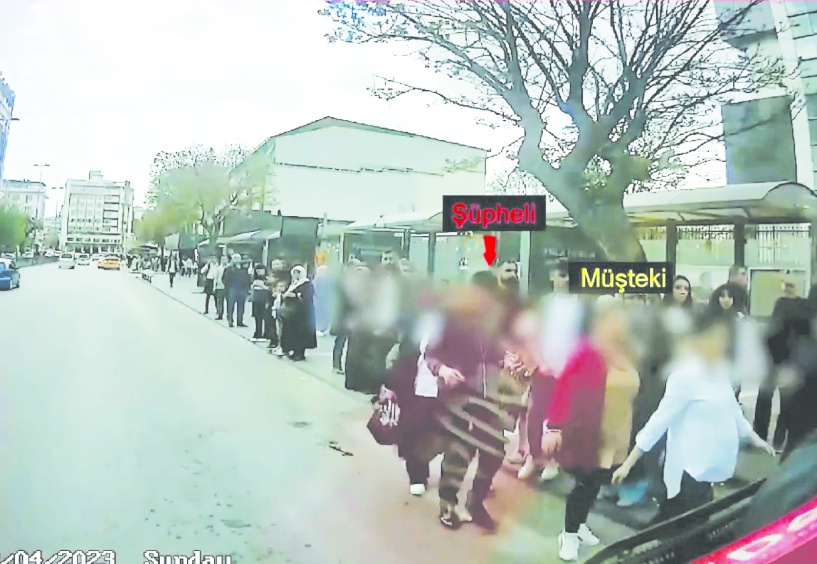 Cep telefonu çalan yankesici kameraya böyle yakalandı