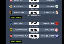 Süper Lig'de 34. haftanın programı