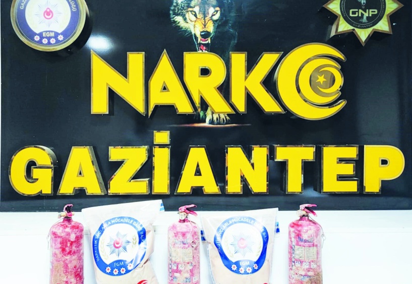 Uyuşturucuyu yangın tüplerine koydular