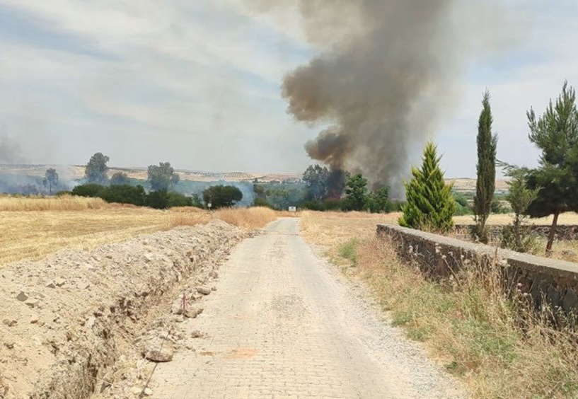 Suriye sınırında yükselen dumanlar korkuttu