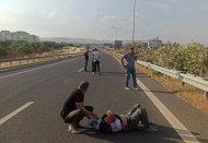 Motosiklet sürücüsü ağır yaralandı