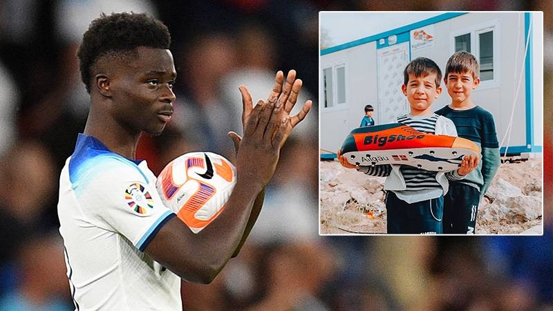 Bukayo Saka, 26 depremzede ailenin barınma ihtiyacını karşıladı