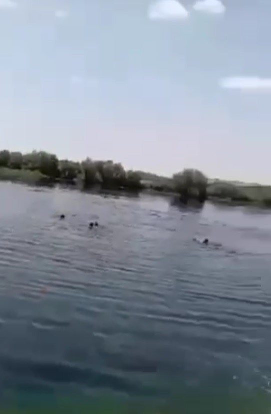 Suda dakikalarca çırpındılar