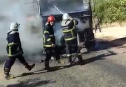 TIR alev alev yandı