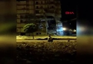 İslahiye ‘de depremde ağır hasar alan altı katlı bina yıkım sırasında çöktü