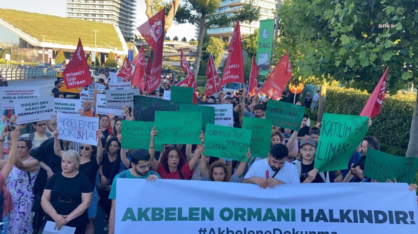 TİP'ten Limak Holding'in önünde Akbelen eylemi: Bu cinayette parmağı olan herkes hesabını verecek