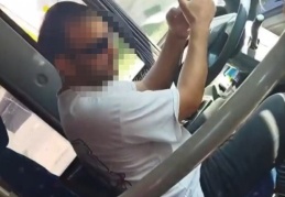 Halk otobüsü şoförü kural tanımadı