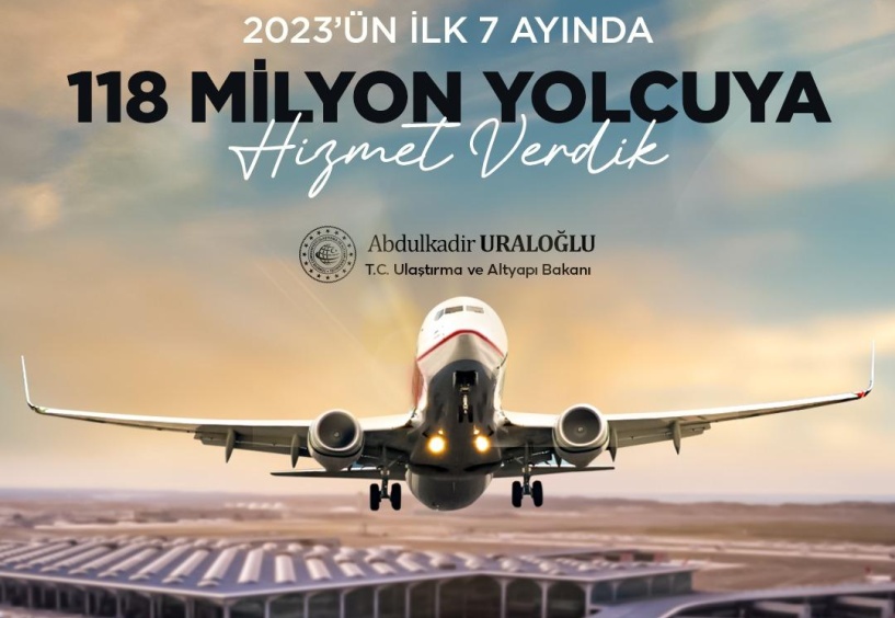 7 ayda 1 milyon 216 bin 747 kişi uçtu