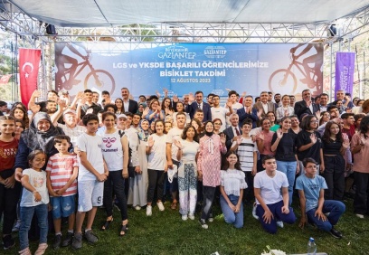 534 öğrenciye bisiklet dağıtım törenine katıldı